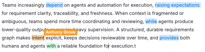 Real-time collaboration and presence indicators